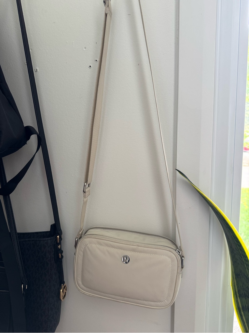 lululemon athletica Cream Camera Bag - Minimalist Neutral Shoulder Bag